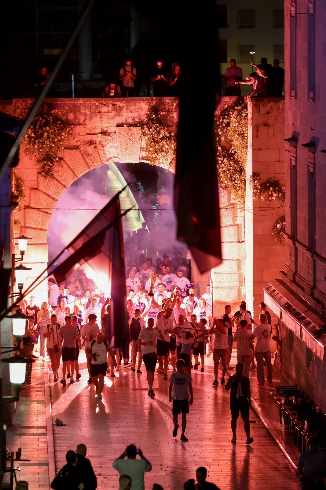 Zadar: Doček košarkaša Zadra nakon osvajanja naslova prvaka Hrvatske