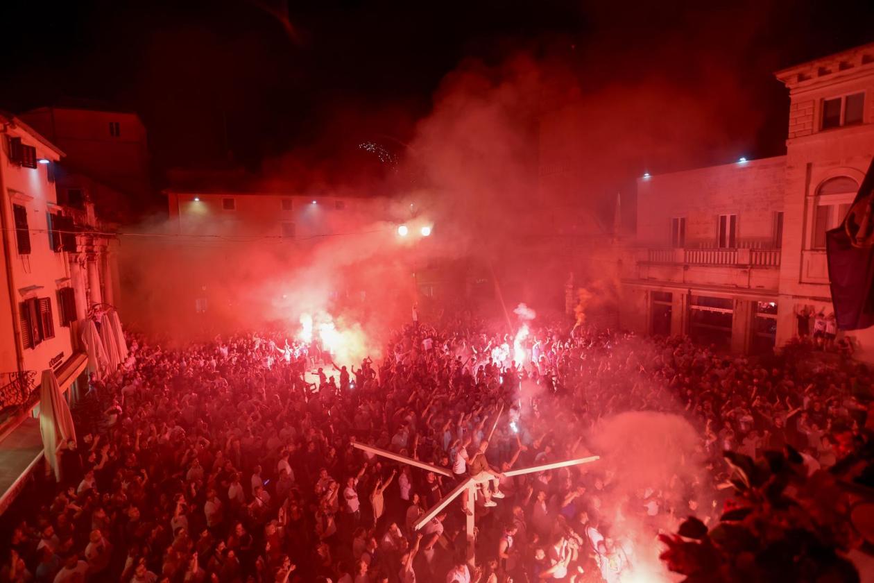 Zadar: Doček košarkaša Zadra nakon osvajanja naslova prvaka Hrvatske