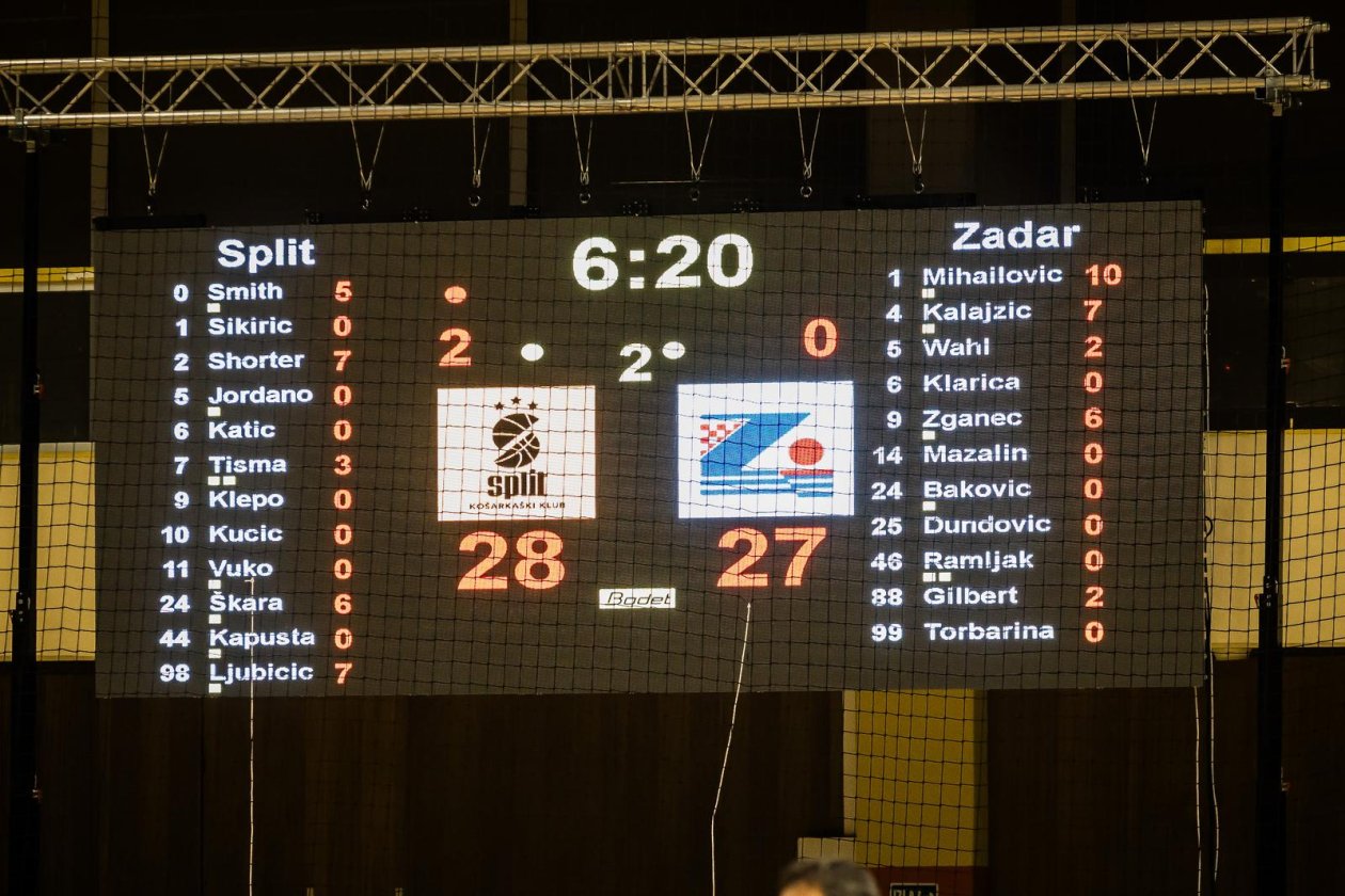 Split: Treća utakmica finala doigravanja košarkaškog Prvenstva Hrvatske između Splita i Zadra