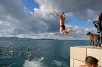 Zadar: Novogodišnje kupanje na Morskim orguljama