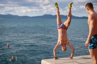 Zadar: Novogodišnje kupanje na Morskim orguljama