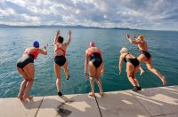 Zadar: Novogodišnje kupanje na Morskim orguljama