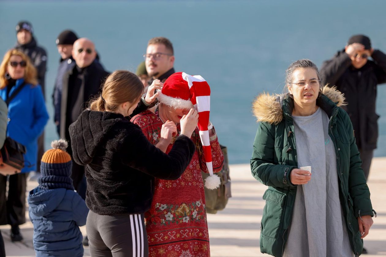 Zadar: Novogodišnje kupanje na Morskim orguljama