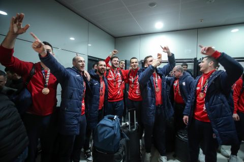 Doček brončanih rukometaša u Zračnoj luci Franjo Tuđman