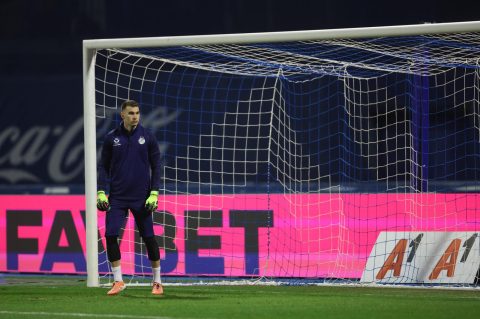 Zagrijavanje nogometaša Dinama i Vukovara uoči početka utakmice 20. kola SuperSport HNL-a