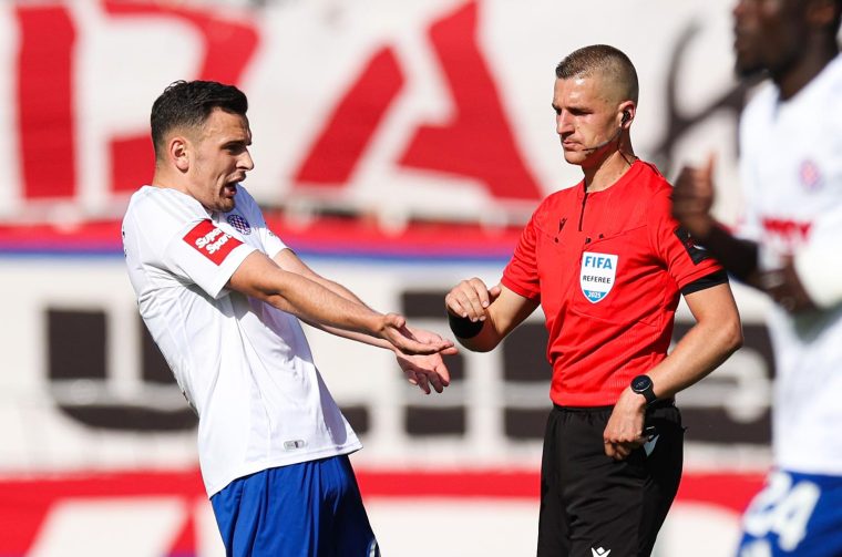 Split: Hajduk i Dinamo u utakmici 33. kola Prve HNL, Mateo Erceg, Uremović