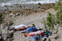 Zadar: Jesenski dan na plaži Kolovare Zadar: Jesenski dan na plaži Kolovare
