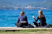 Zadar: Jesenski dan na plaži Kolovare Zadar: Jesenski dan na plaži Kolovare
