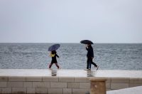 Zadar: Kišna nedjelja u centru grada