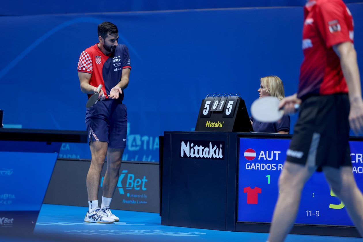 Zadar: Europsko ekipno prvenstvo u stolnom tenisu: Hrvatska – Austrija Zadar: Europsko ekipno prvenstvo u stolnom tenisu: Hrvatska – Austrija