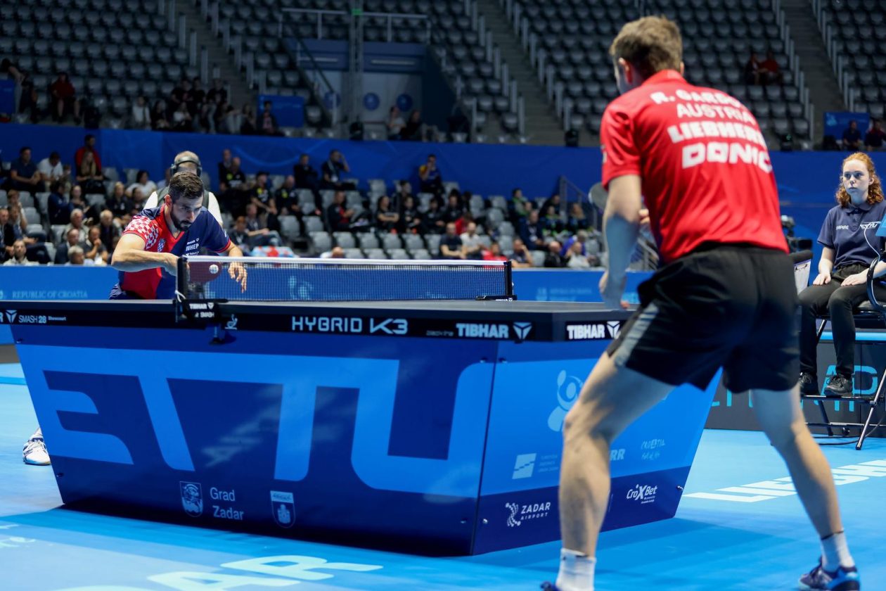 Zadar: Europsko ekipno prvenstvo u stolnom tenisu: Hrvatska – Austrija Zadar: Europsko ekipno prvenstvo u stolnom tenisu: Hrvatska – Austrija