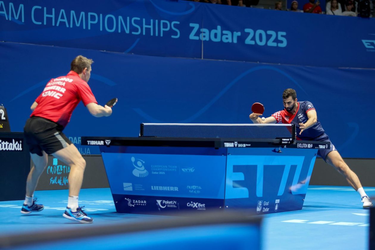 Zadar: Europsko ekipno prvenstvo u stolnom tenisu: Hrvatska – Austrija Zadar: Europsko ekipno prvenstvo u stolnom tenisu: Hrvatska – Austrija