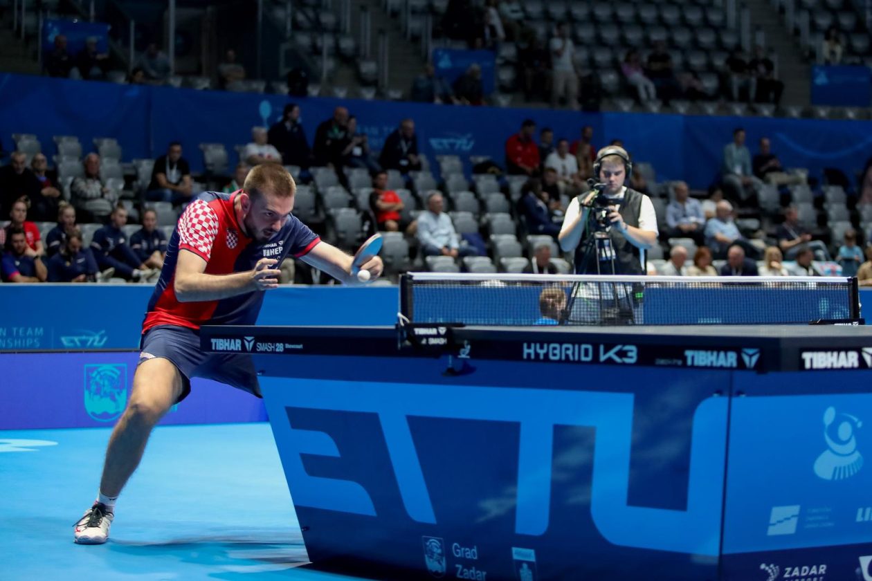 Zadar: Europsko ekipno prvenstvo u stolnom tenisu: Hrvatska – Austrija Zadar: Europsko ekipno prvenstvo u stolnom tenisu: Hrvatska – Austrija