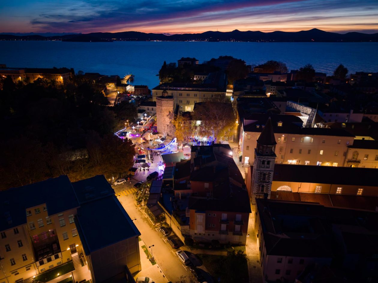 Advent u Zadru pogled iz zraka
