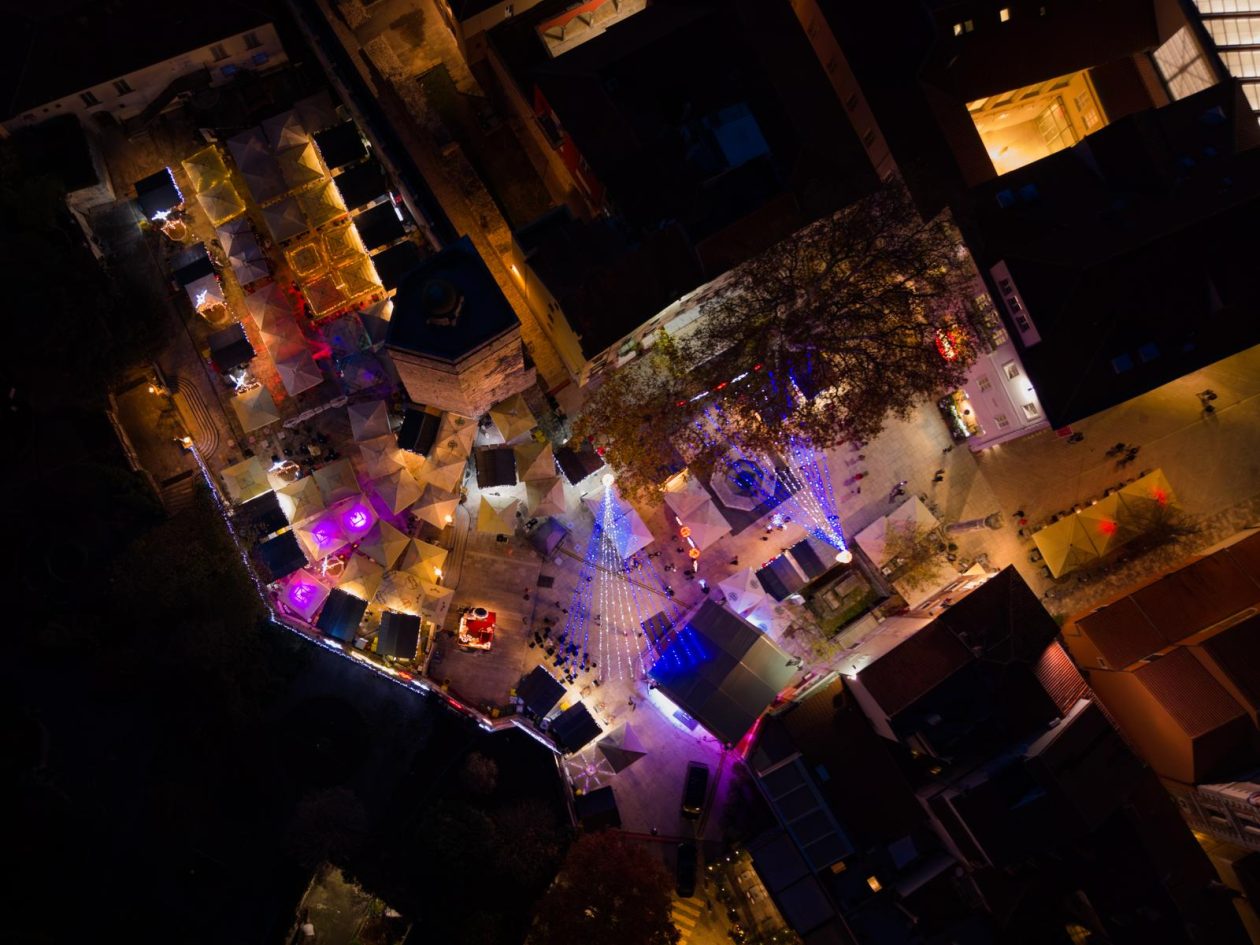 Advent u Zadru pogled iz zraka