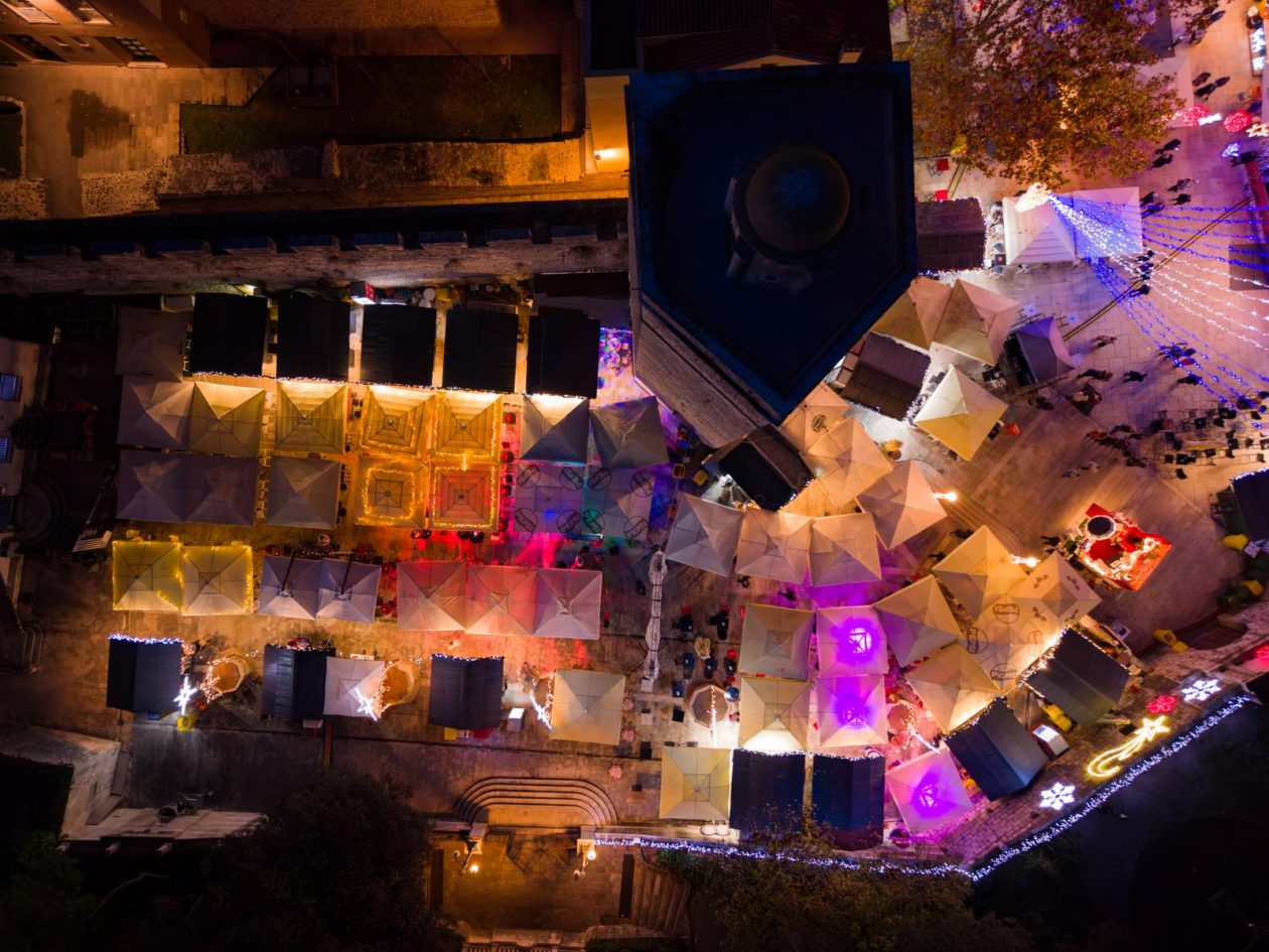 Advent u Zadru pogled iz zraka