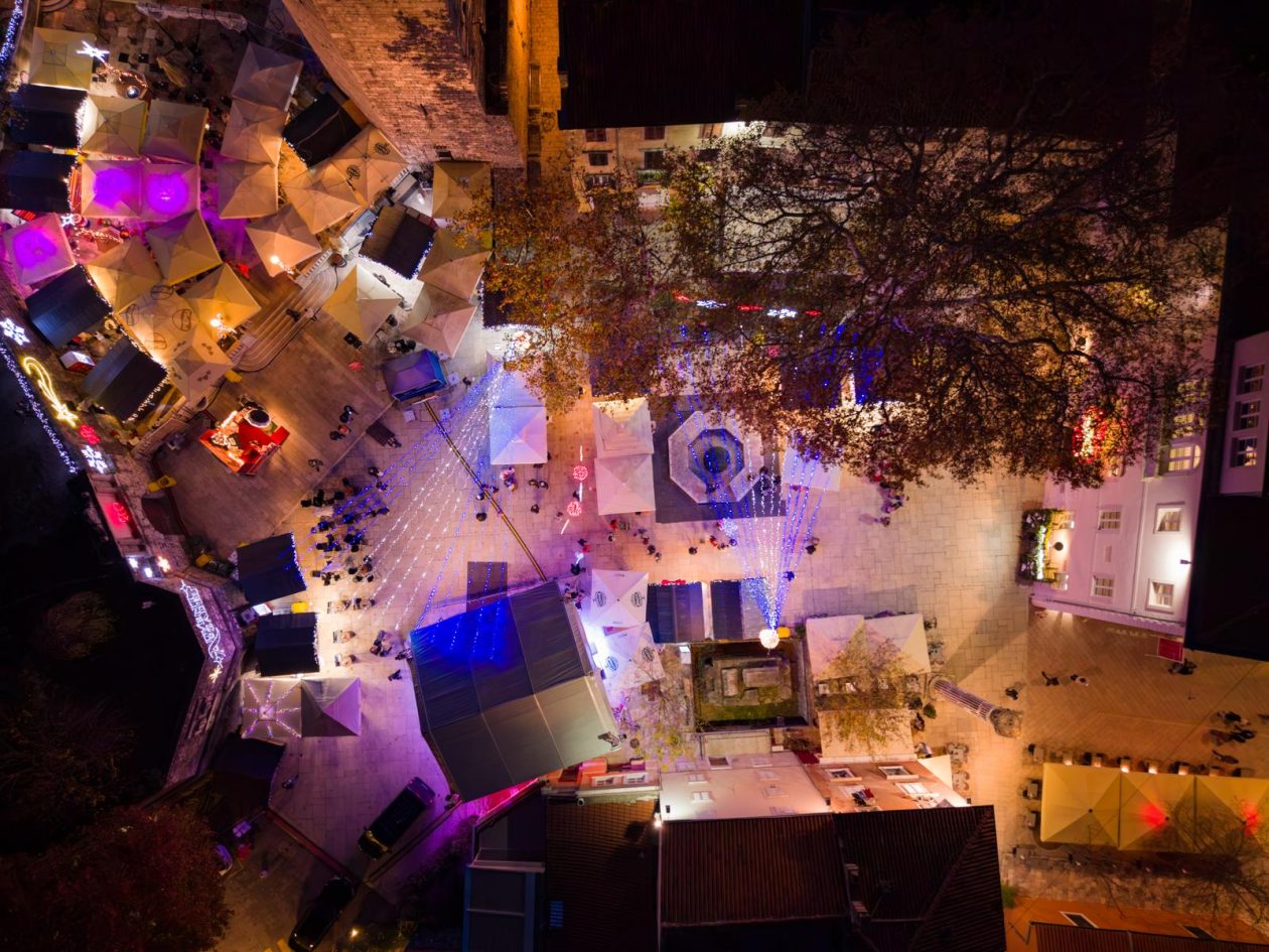 Advent u Zadru pogled iz zraka