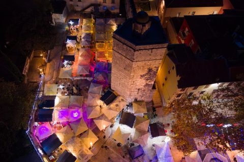 Advent u Zadru pogled iz zraka Advent u Zadru pogled iz zraka