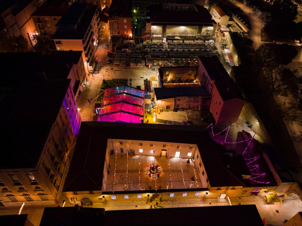 Advent u Zadru pogled iz zraka