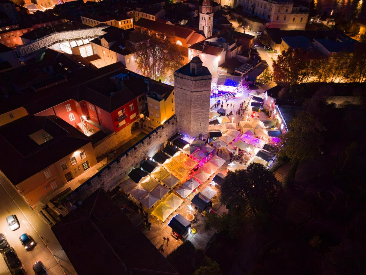 Advent u Zadru pogled iz zraka