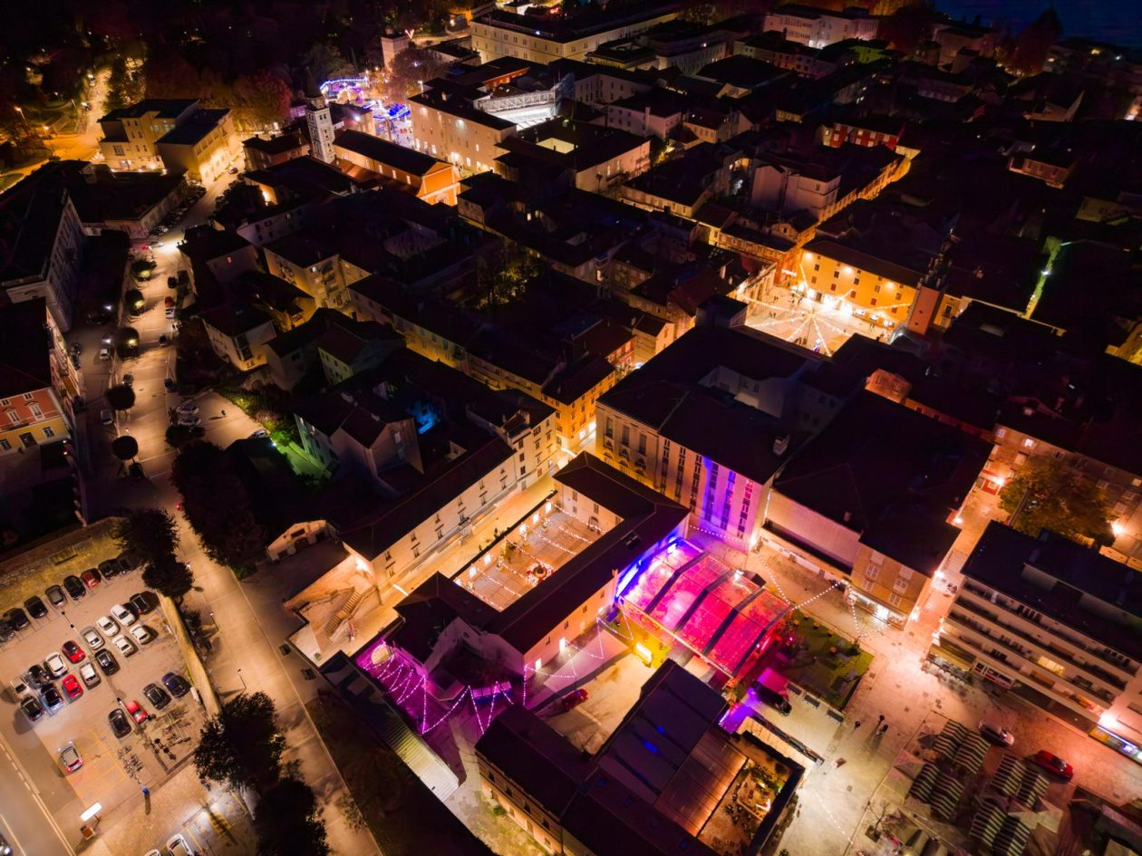 Advent u Zadru pogled iz zraka