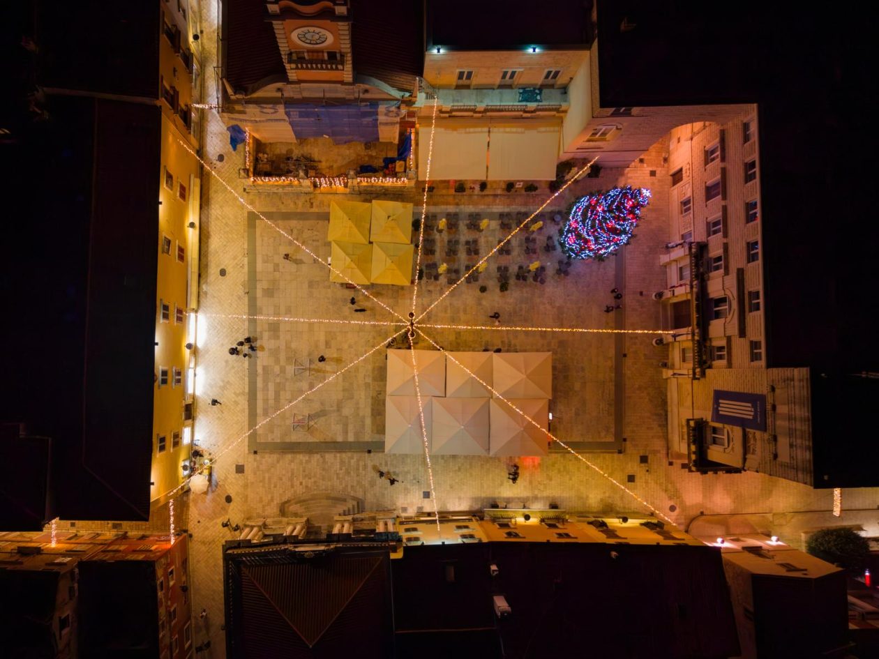 Advent u Zadru pogled iz zraka