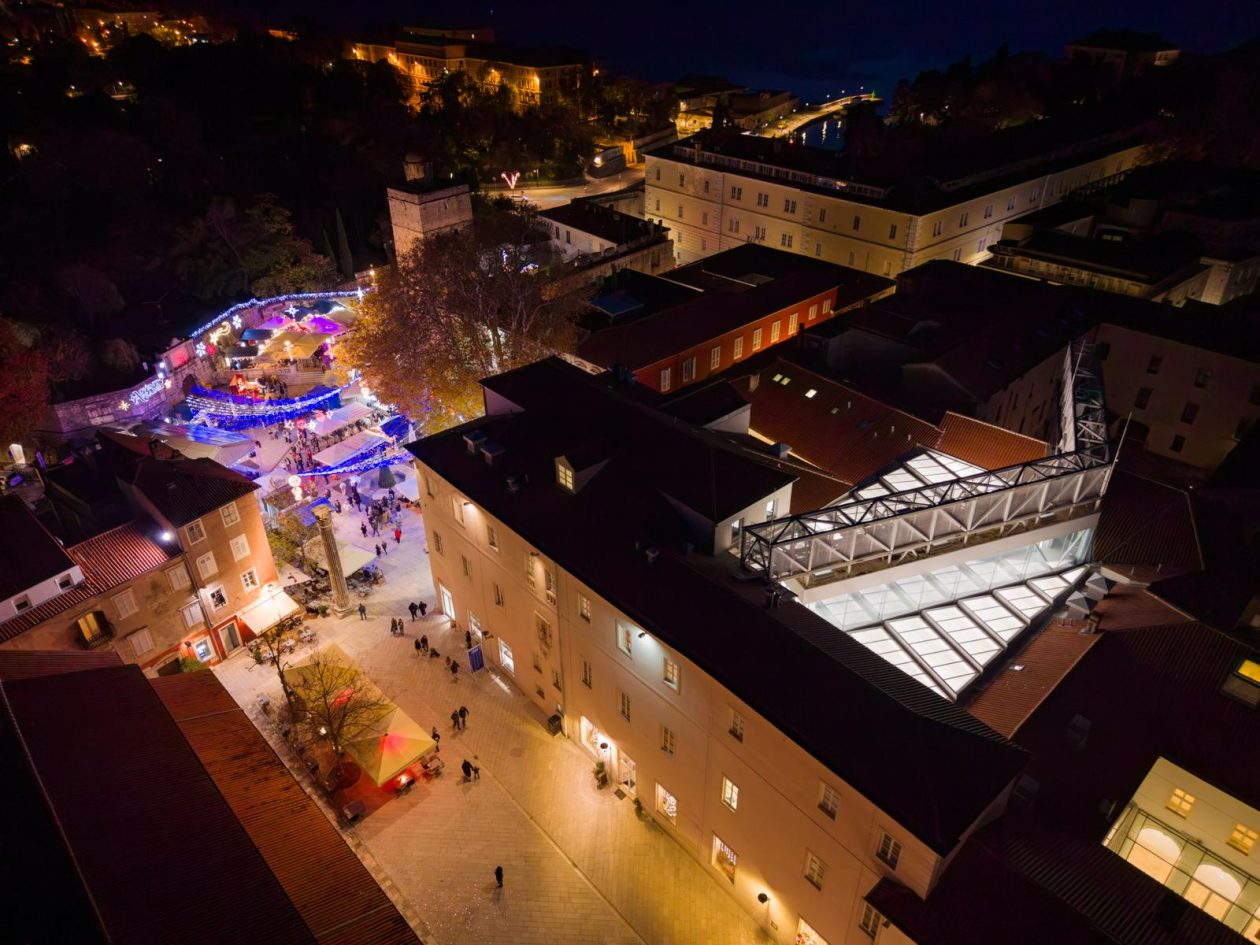 Advent u Zadru pogled iz zraka