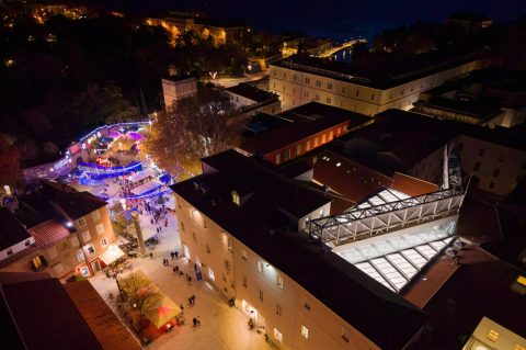 Advent u Zadru pogled iz zraka