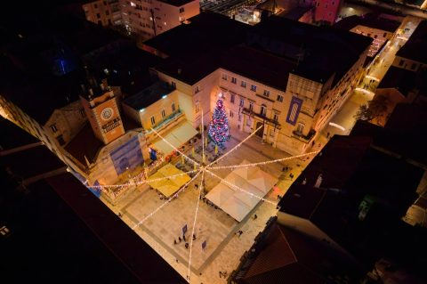 Advent u Zadru pogled iz zraka Advent u Zadru pogled iz zraka