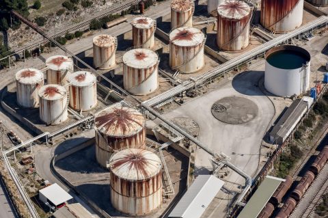 Zadar: Pogled iz zraka na industrijski dio luke Gaenica