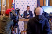 Zadar: Konferencija za novinare u Maloj vijećnici Grada Zadra