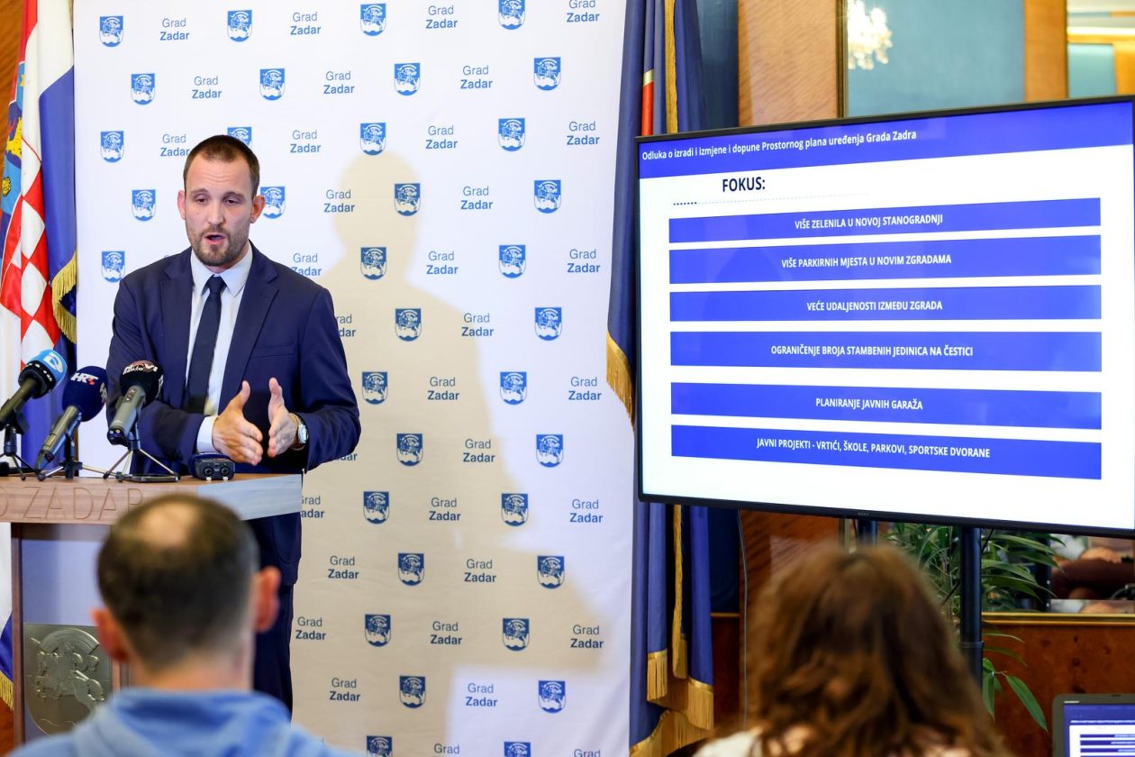 Zadar: Konferencija za novinare na temu izmjena i dopuna Prostornog plana Grada Zadra šime erlić