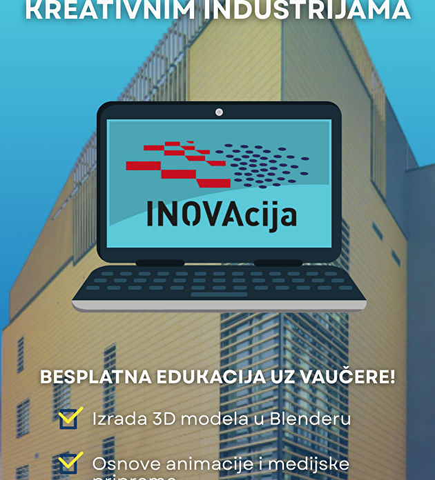 Prijavite se na besplatnu edukaciju 3D modeliranje u kreativnim industrijama!