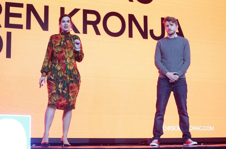 17.11.2023., Zagreb - Konferencija SoMo Borac odrzava se u zagrebackoj Tvornici kulture. Ruzica Vrdoljak Licina - SoMo Borac i Ozren Kronja - HUDI.