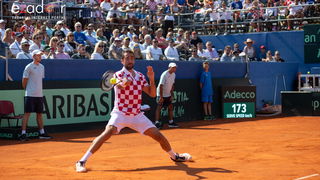 Davis Cup: Vruća navijačka atmosfera u meču Ćilića i Querreya
