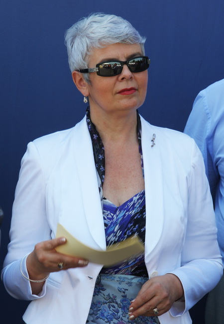 Zadar, 170710.
Jadranka Kosor pustila je u rad sustav za navodnavanje na poljoprivrednom podrucju Bastica.
Foto: Vladimir Ivanov / CROPIX