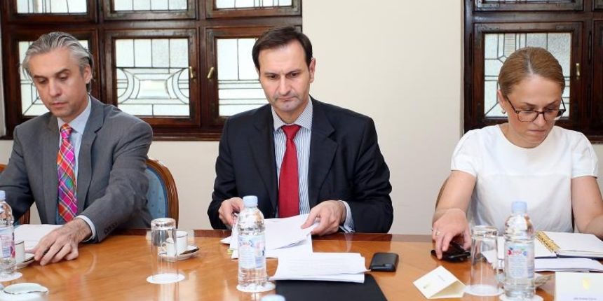 Prvi sastanak Povjerenstva Vlade RH za pracenje provedbe prijelaznih mjerila u pregovarackim poglavljima 23. i 24. o pristupanju Republike Srbije Europskoj uniji. Miro Kovac. Photo: Goran Stanzl/PIXSELL Prvi sastanak Povjerenstva Vlade RH za pracenje provedbe prijelaznih mjerila u pregovarackim poglavljima 23. i 24. o pristupanju Republike Srbije Europskoj uniji. Miro Kovac. Photo: Goran Stanzl/PIXSELL
