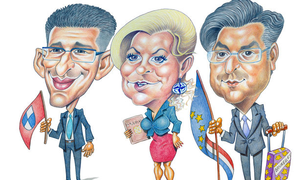 Državni vrh, karikatura by Davor Trgovčević