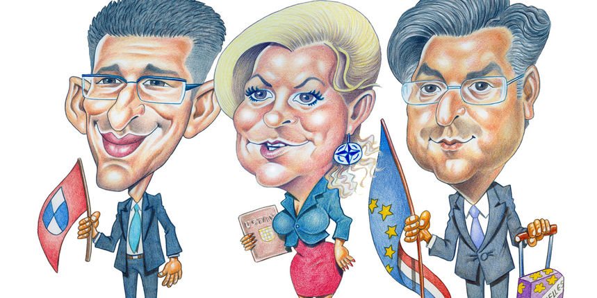 Državni vrh, karikatura by Davor Trgovčević Državni vrh, karikatura by Davor Trgovčević