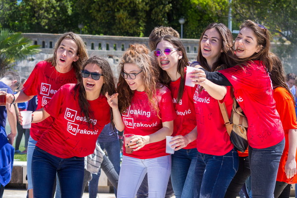 Ludijada maturanata na zadarskoj rivi 17. svibnja 2016. Foto: Bojan Bogdanić