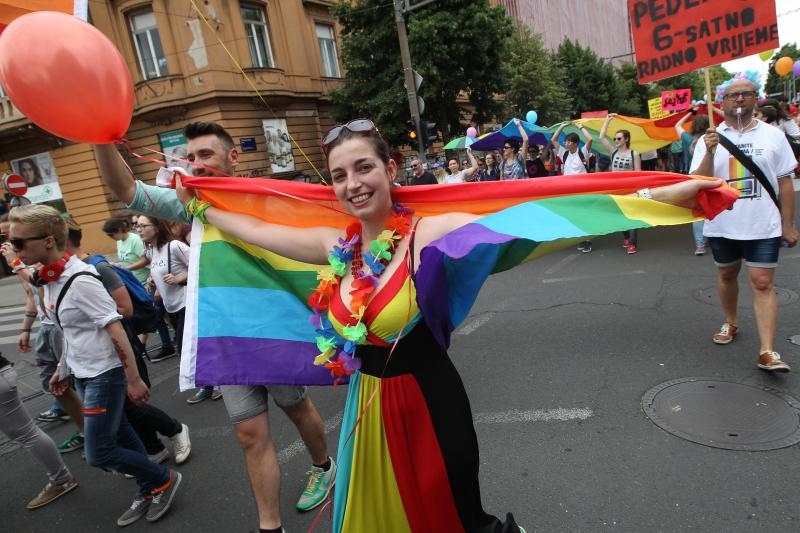 Održan je XV Zagreb Pride pod motom Još Hrvatska ni propala. Photo: PIXSELL Održan je XV Zagreb Pride pod motom Još Hrvatska ni propala. Photo: PIXSELL