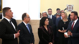 Predsjednik Zoran Milanović i albanski predsjednik Bajram Begaj posjetili crkvu Gospe Loretske u Arbanasima Predsjednik Zoran Milanović i albanski predsjednik Bajram Begaj posjetili crkvu Gospe Loretske u Arbanasima