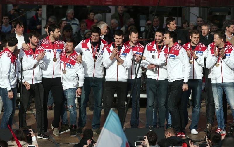 Brončani kauboji svečano dočekani na Trgu bana Josipa Jelačića. Foto: Goran Stanzl/PIXSELL