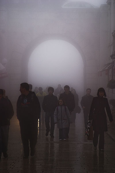 Zadar, magla svuda oko nas