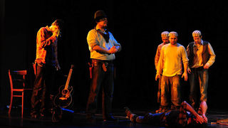 Zadar, 21.01.2013. snimio: Nenad Marčev
TEATAR EXIT, Zagreb
Saša Anočić
KAUBOJI
redatelj: Saša Anočić
igraju: Živko Anočić, Matija Antolić,
Hrvoje Barišić, Krunoslav Klabučar,
Rakan Rushaidat, Radovan Ruždjak i Ivana Rushaidat
izvan pre Zadar, 21.01.2013. snimio: Nenad Marčev
TEATAR EXIT, Zagreb
Saša Anočić
KAUBOJI
redatelj: Saša Anočić
igraju: Živko Anočić, Matija Antolić,
Hrvoje Barišić, Krunoslav Klabučar,
Rakan Rushaidat, Radovan Ruždjak i Ivana Rushaidat
izvan pre