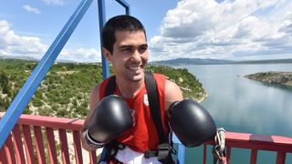 Otvorena sezona bungee jumpinga sa starog Masleničkog mosta. Photo: Hrvoje Jelavić/PIXSELL Otvorena sezona bungee jumpinga sa starog Masleničkog mosta. Photo: Hrvoje Jelavić/PIXSELL