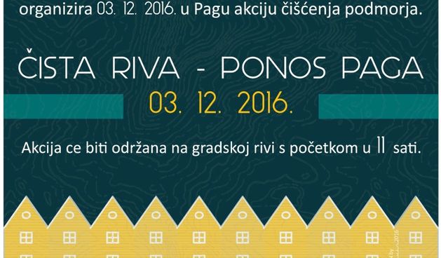 U subotu akcija čišćenja podmorja “Čista riva – ponos Paga”
