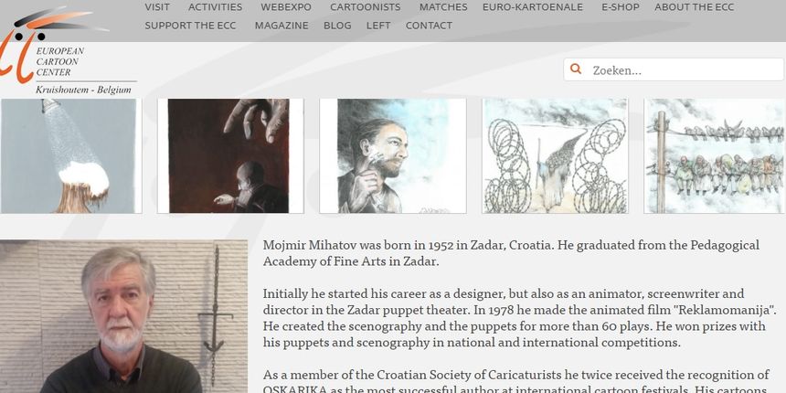 Mojmir Mihatov samostalno izlaže u Europskom centru karikatura Mojmir Mihatov samostalno izlaže u Europskom centru karikatura