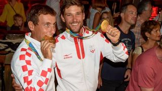 Veličanstveni doček zadarskih zlatnih olimpijaca Šime Fantele i Igora Marenića na zadarskoj rivi uz Morske orgulje i Pozdrav suncu. Photo: Dino Stanin/PIXSELL Veličanstveni doček zadarskih zlatnih olimpijaca Šime Fantele i Igora Marenića na zadarskoj rivi uz Morske orgulje i Pozdrav suncu. Photo: Dino Stanin/PIXSELL