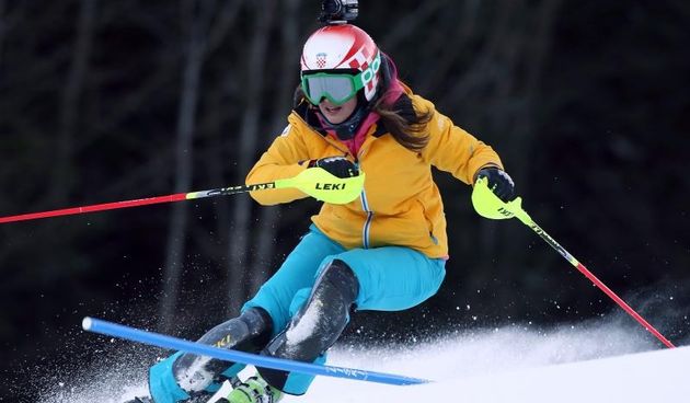 04.01.2015., Sljeme, Zagreb – VIP Snow Queen Trophy, jubilarno 10. izdanje zenske utrke Snjezne kraljice. Ana Jelusic isprobala je stazu prije slalomske utrke. Photo: Sanjin Strukic/PIXSELL
